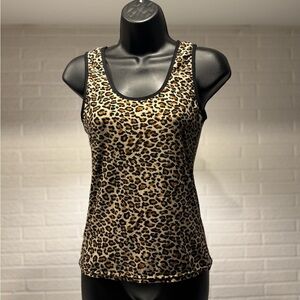 Zara Brown Leopard Print Tank Top